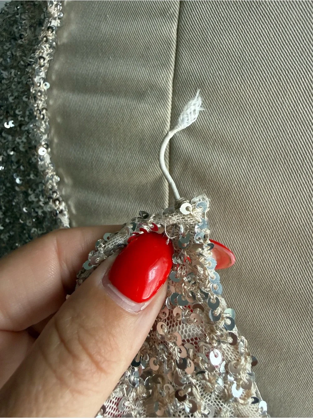Zara Sequined Mini Wrap Dress Sz: Small - Picture 12 of 15